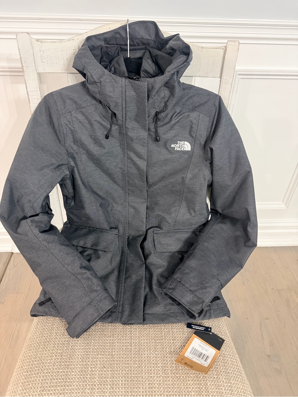 The North Face Women's Charcoal Hooded Ski Jacket